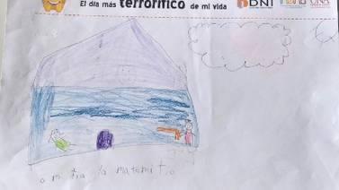 Niños de 7 a 9 años dibujan cómo fue el día más terrorífico de sus vidas