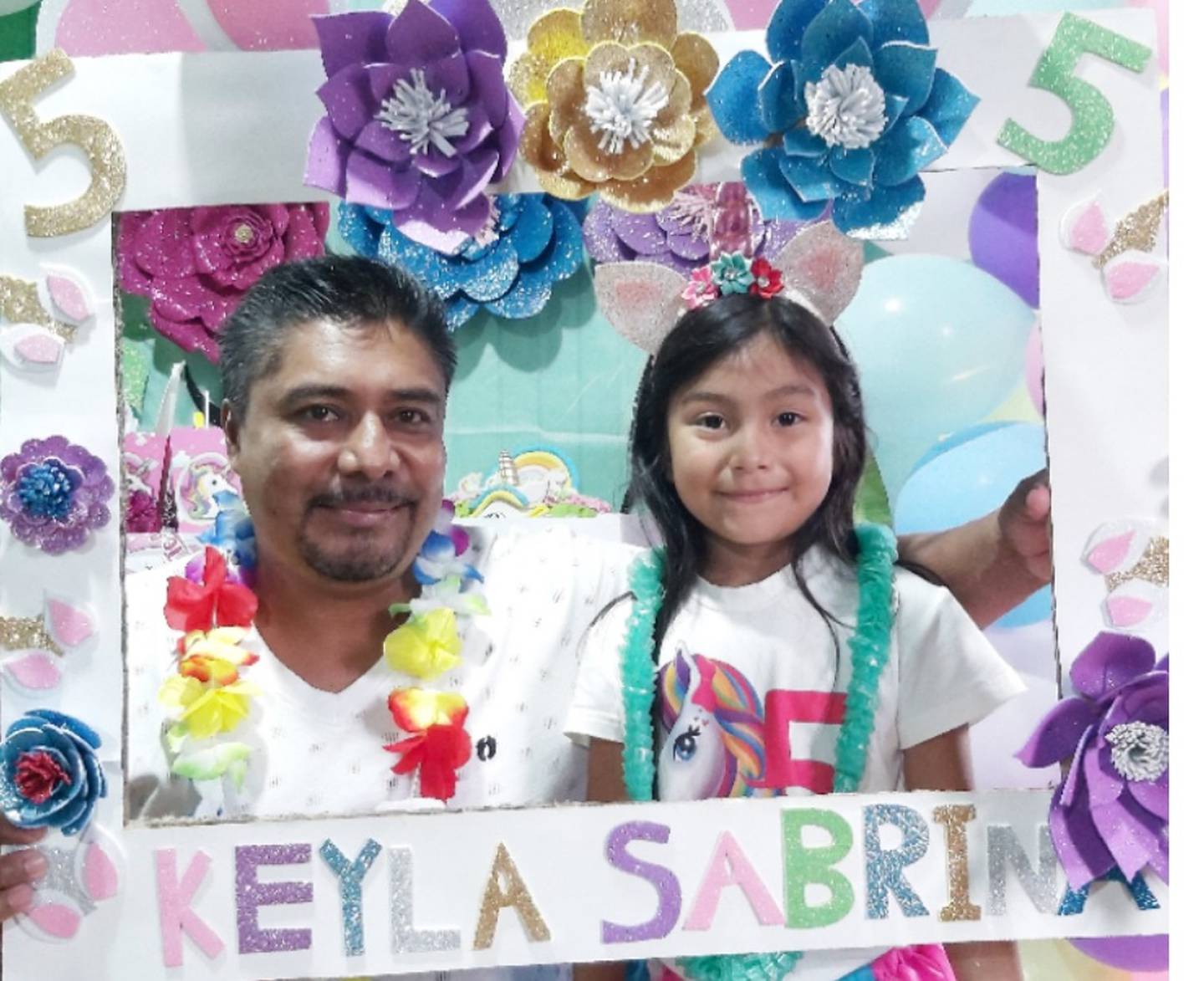 Keyla López, niña de 4 años que sobrevivió a fatal accidente en Naranjo. foto cortesía Griselda López.