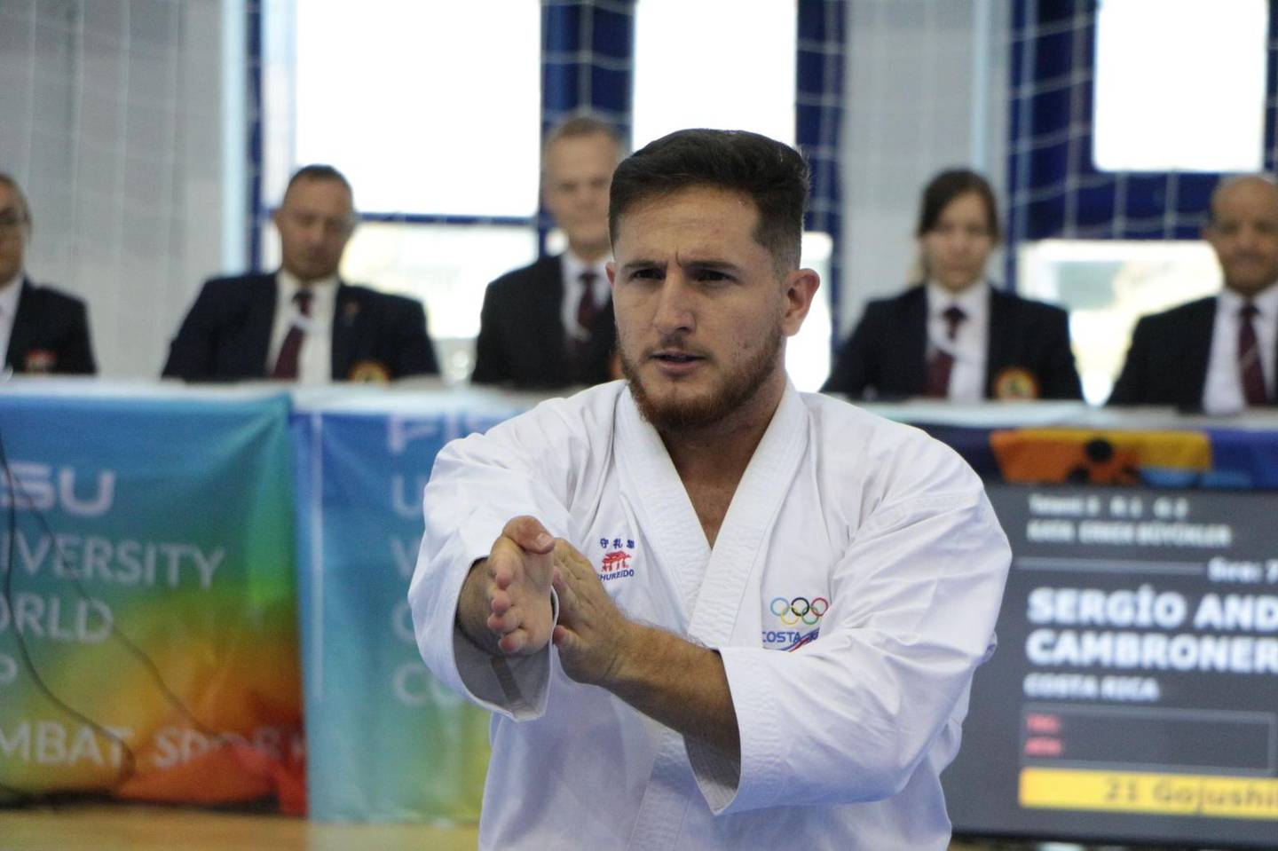 Sergio Cambronero, karateca, Universidad Nacional
