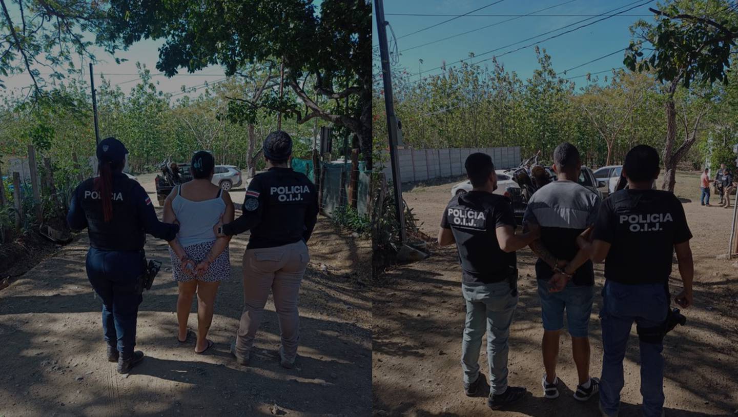 Detenidos por tentativa de homicidio en Guanacaste. Foto OIJ