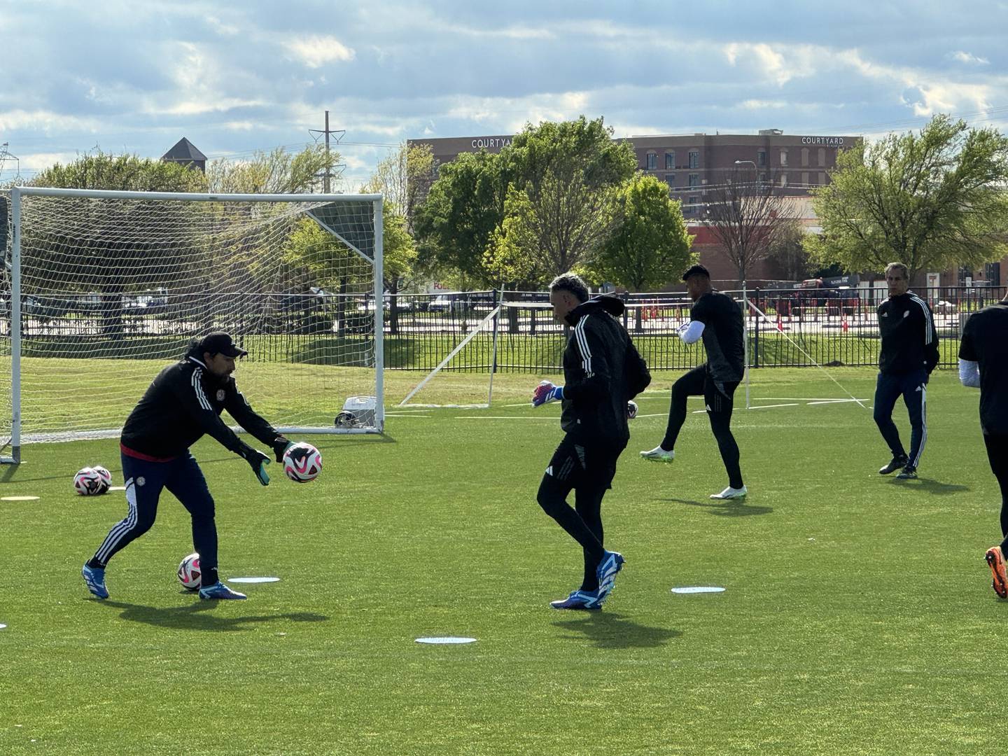 Entrenamiento de la Selección de Costa Rica previo al partido ante Honduras en las canchas de entrenamiento del Toyota Park en Frisco, Texas.