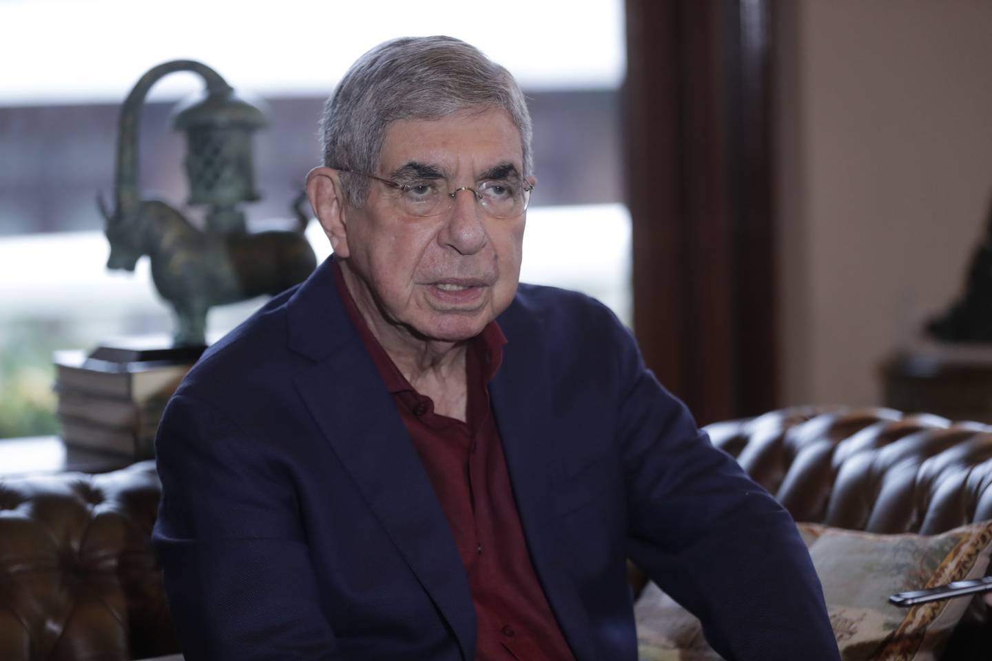 03/10/2019, San José, casa de Don Oscar Arias, conferencia de prensa por parte del ex presidente para hablar sobre el caso crucitas, donde no va a ser juzgado