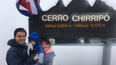 (Video) Miguelito, el bebito que con diez meses logró llegar a la cumbre del Chirripó