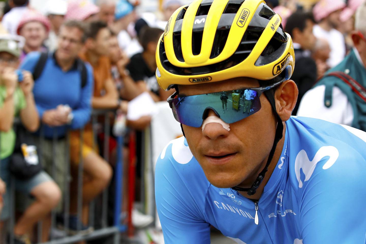 Andrey Amador volvió a lucirse con su trabajo en el Tour de Francia. Fotografía: Bettini / Movistar Team