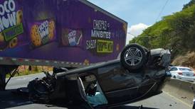 Vea cómo ocurrió el accidente en la autopista General Cañas 