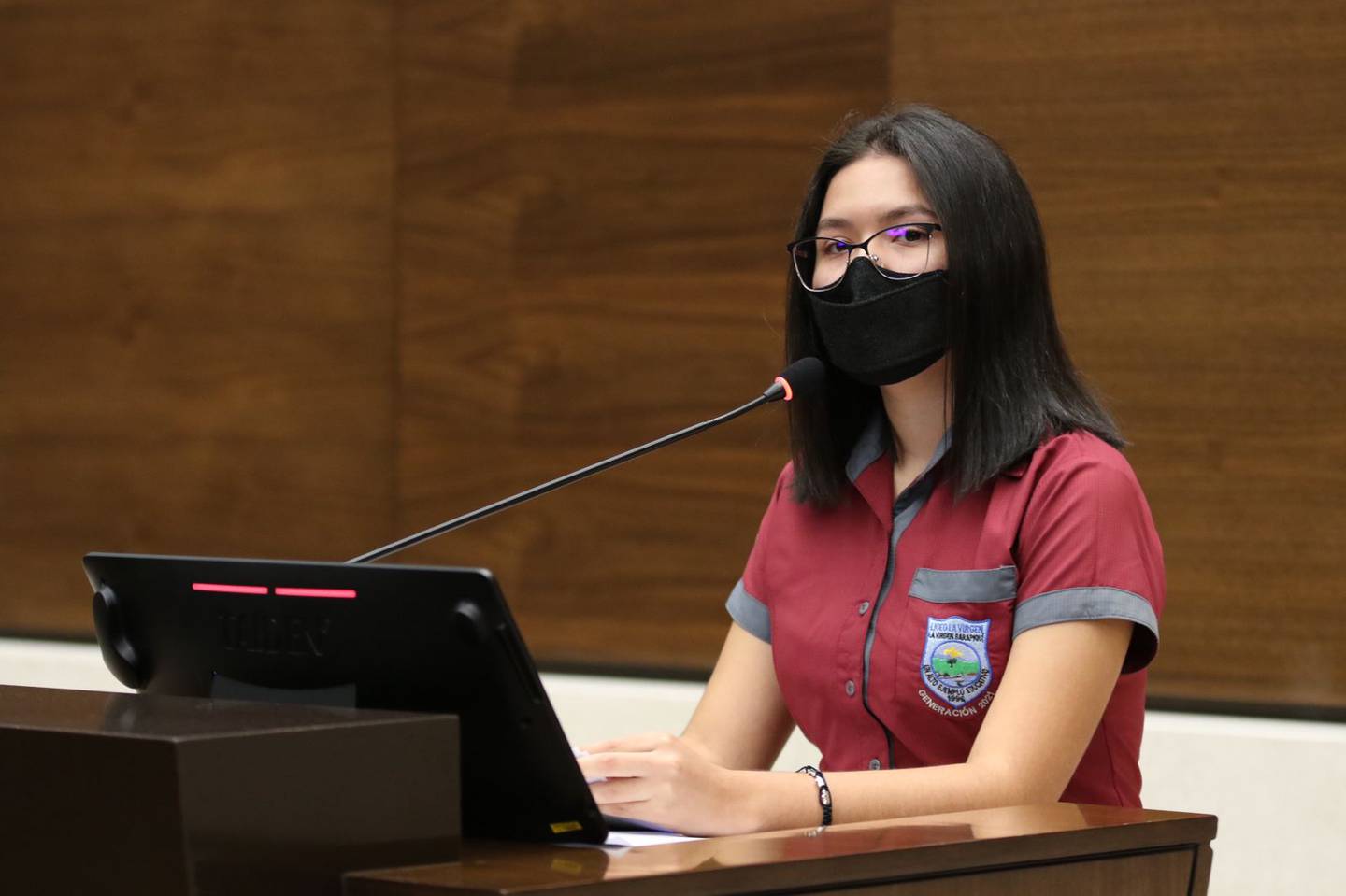 Brandy Herrera Gómez tiene 17 años y estudia en el Liceo La Virgen, en Sarapiquí y habló a los diputados el 8 de setiembre del 2021.
