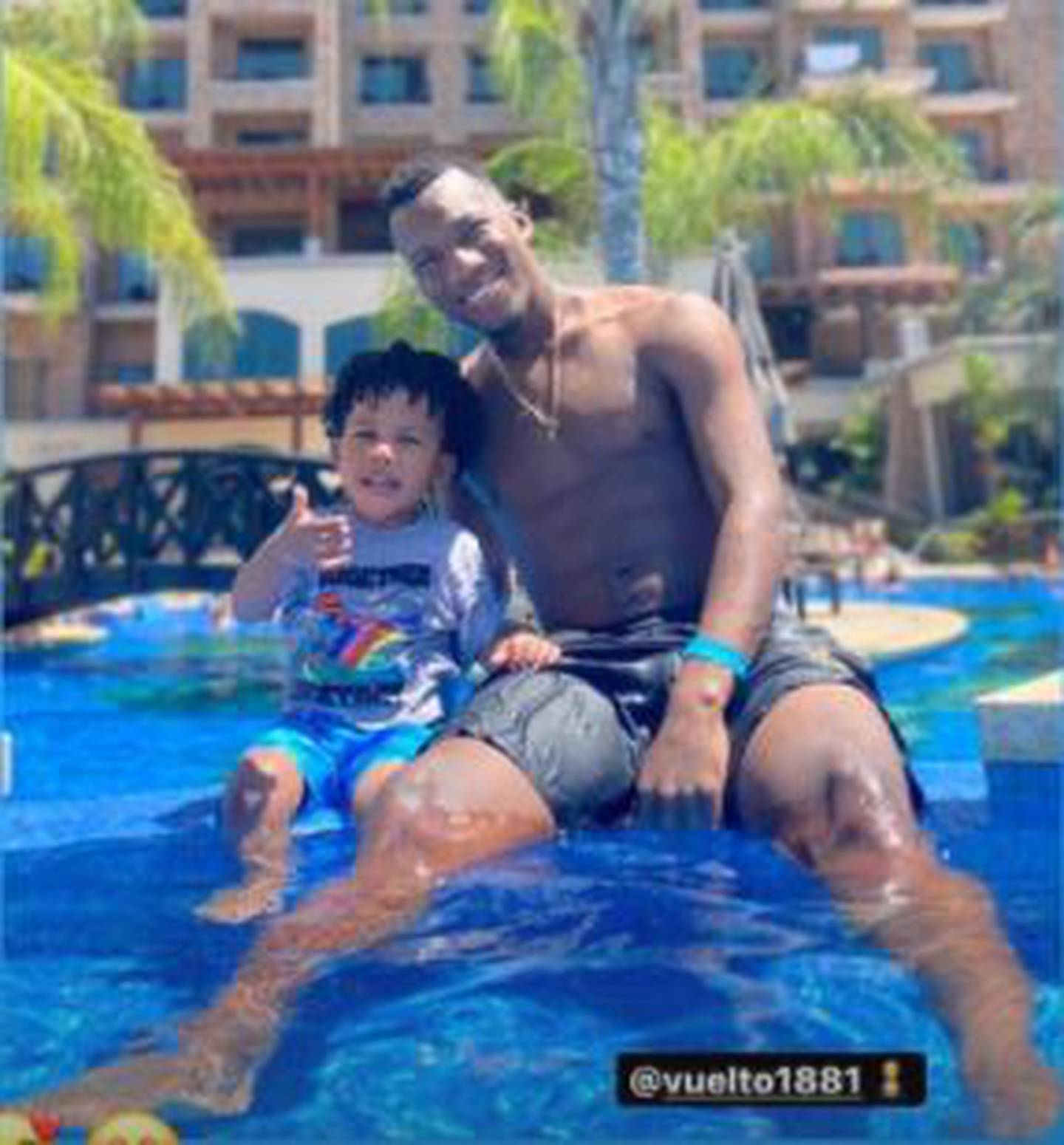 Darixon Vuelto y su hijo, Darixon junior. Instagram.