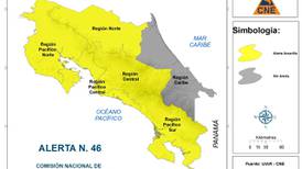 Costa Rica está en alerta amarilla por lluvias y suelos saturados 