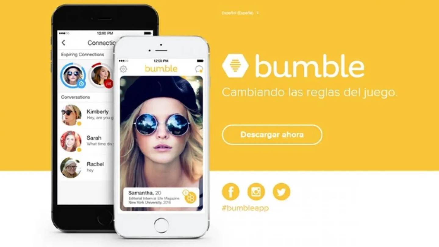 Bumble es una aplicación para celulares en la cual se puede buscar pareja, pero las mujeres son las que dan el primer paso