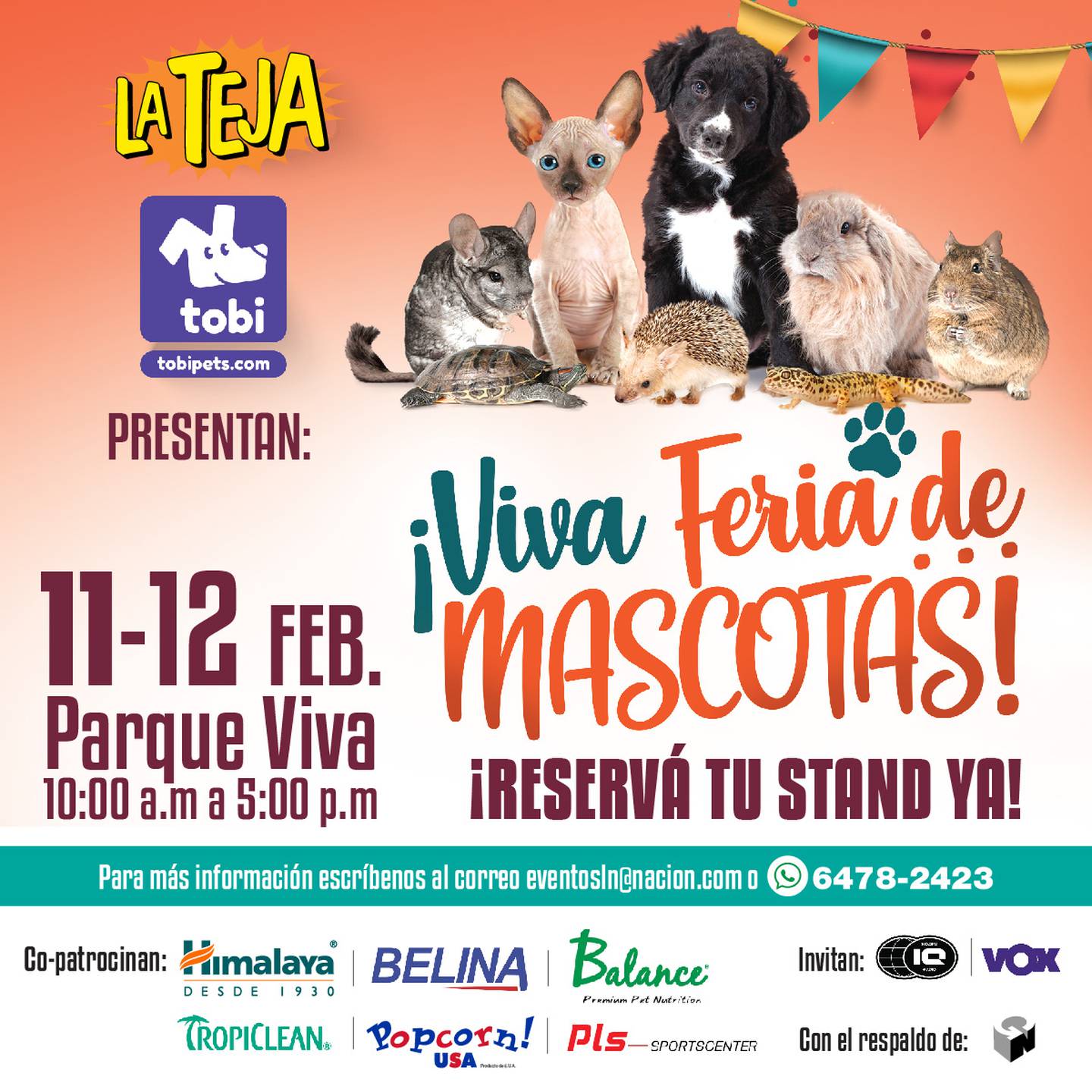 Expomascotas 2023 se realizará en Parque  Viva el 11 y 12 de febrero. Viva la Feria de Mascotas más importante del país