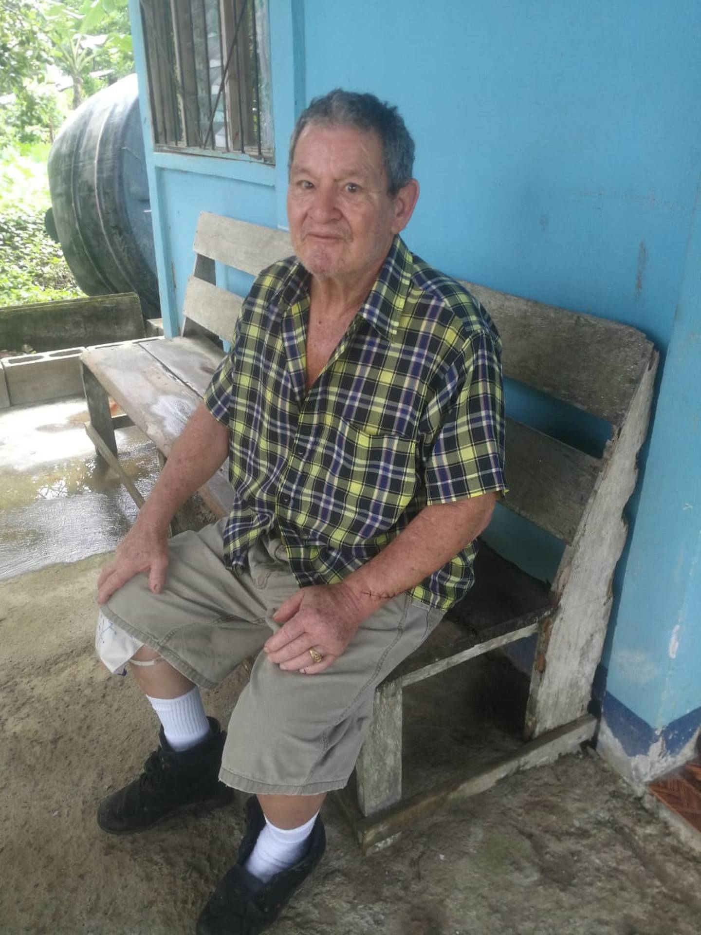 Hernán Monge Naranjo, señor de 81 años que fue macheteado en Upala. Foto Edgar Chinchilla.