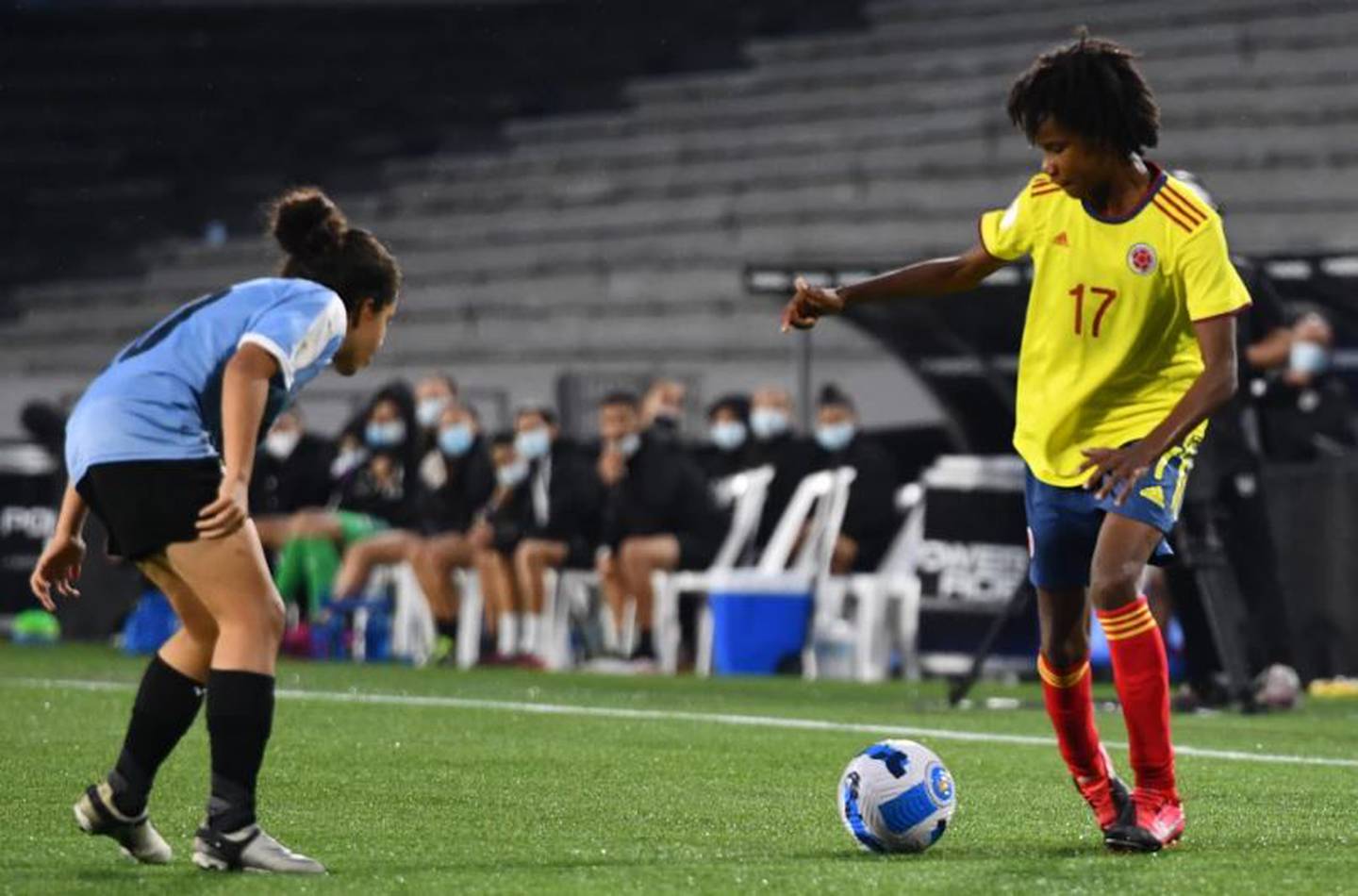 Karla Torres, volante de la selección de Colombia. Twitter.