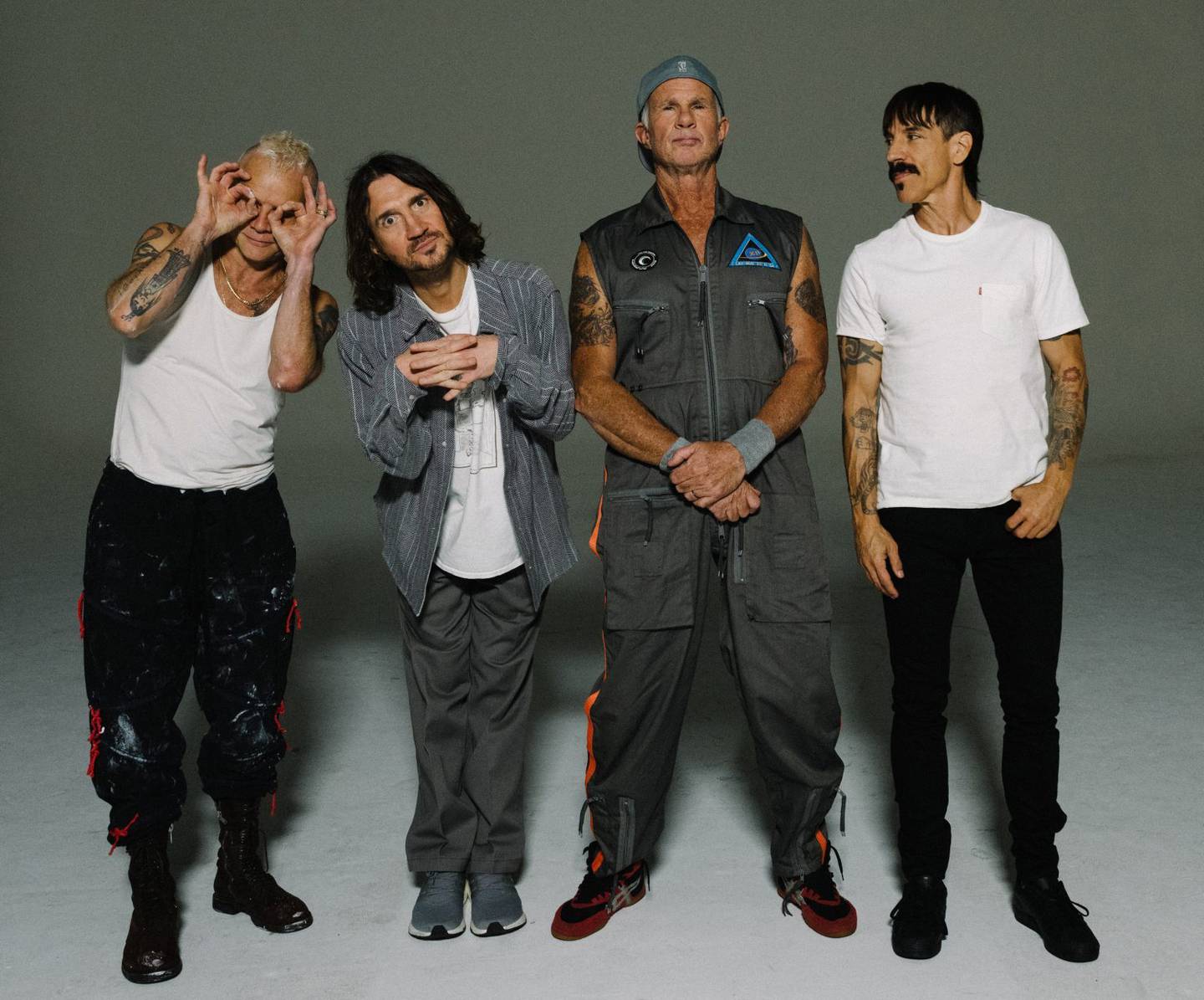 Captan a los Red Hot Chili Peppers en San José, listos para celebrar