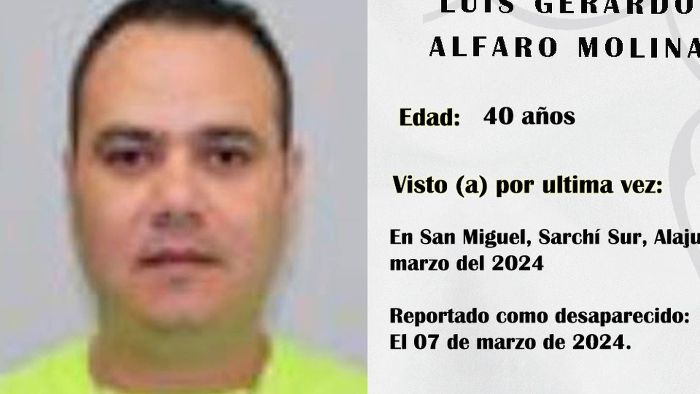 Luis Gerardo alfaro, notificador judicial desaparecido