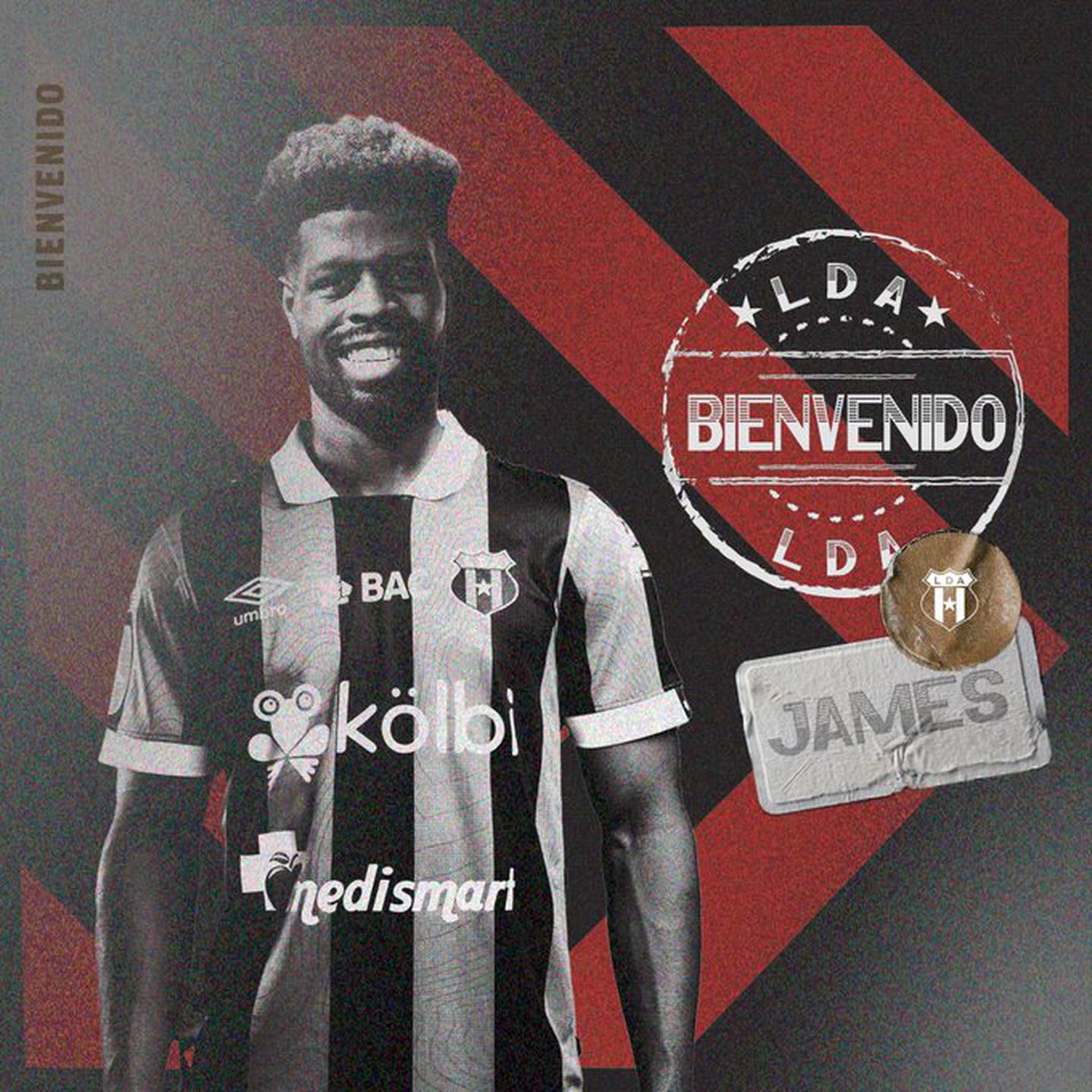 Manjrekar James firmó con Liga Deportiva Alajuelense por dos años.