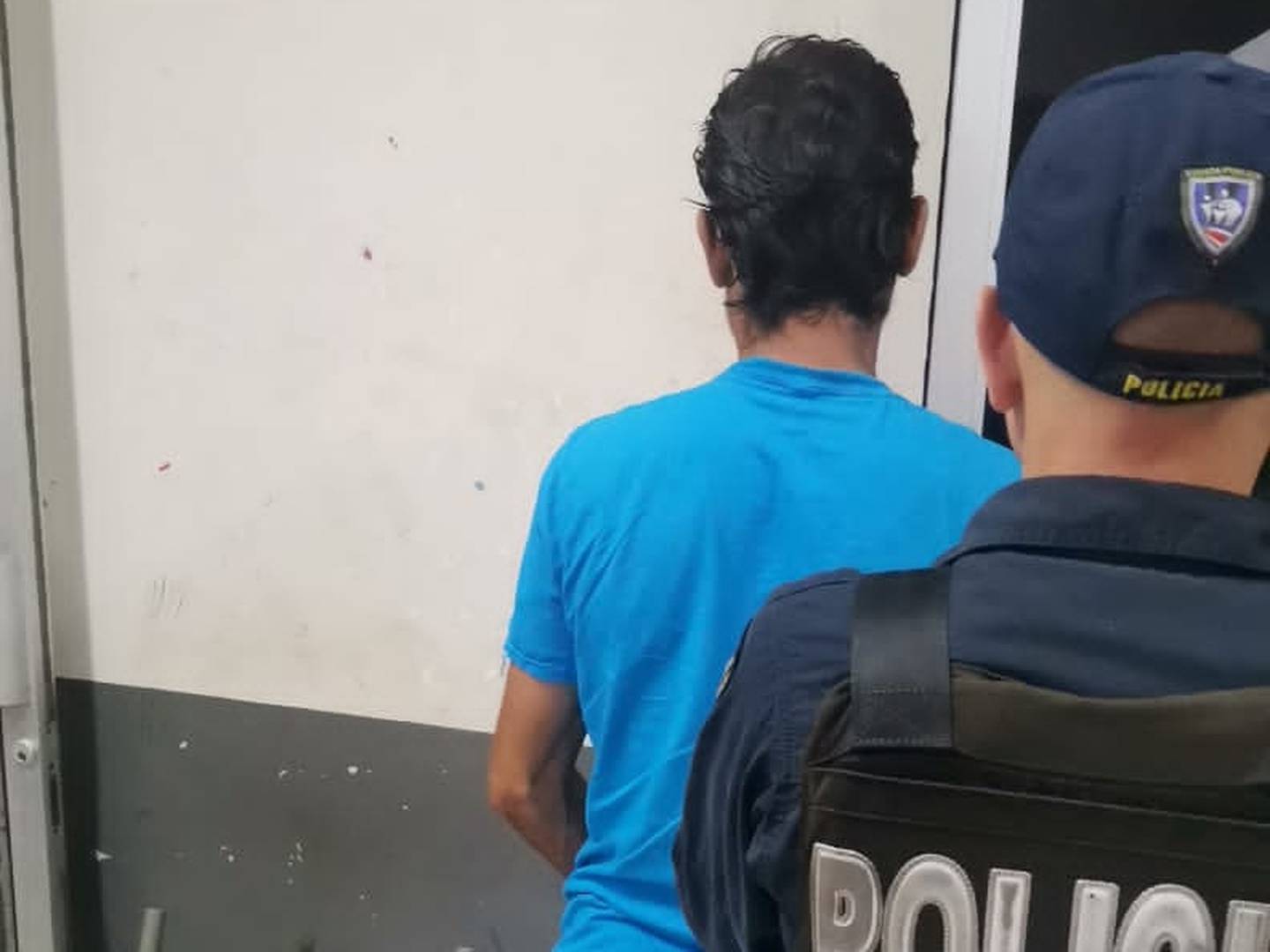 El sospechoso de apellido Porras fue detenido la noche del miércoles en Río Jiménez de Guácimo. Foto MSP.