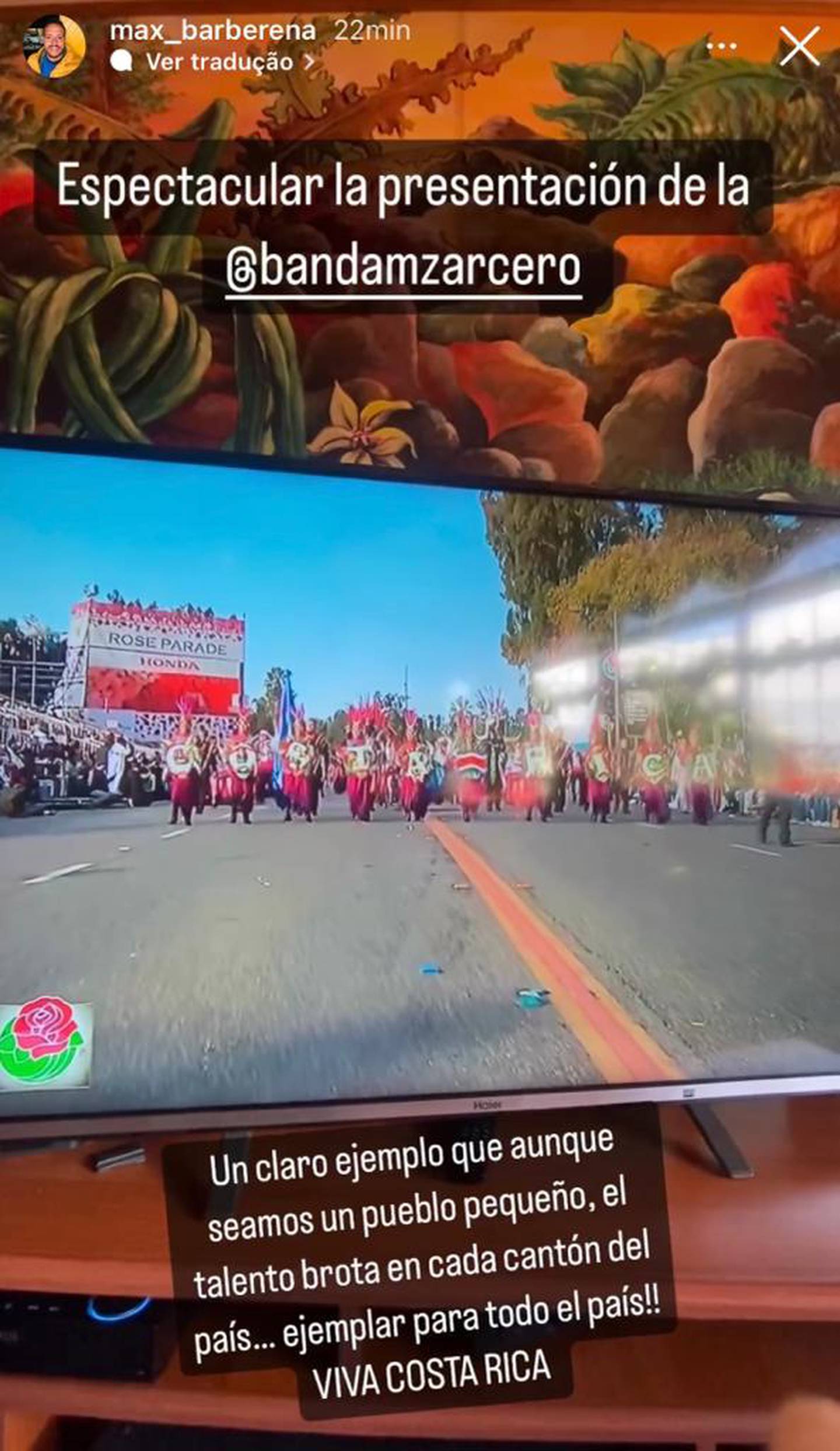 Banda Municipal de Zarcero en Desfile de las Rosas