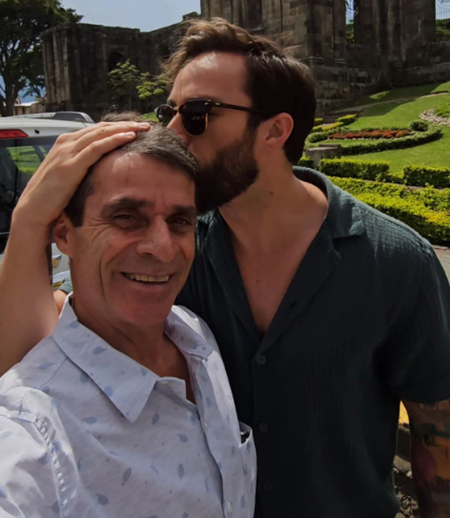 El periodista Jorge Vindas y su papá Jorge Vindas. Instagram
