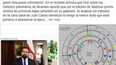 Carta astral de Juan Carlos Mendoza predijo su salida como ministro de Comunicación