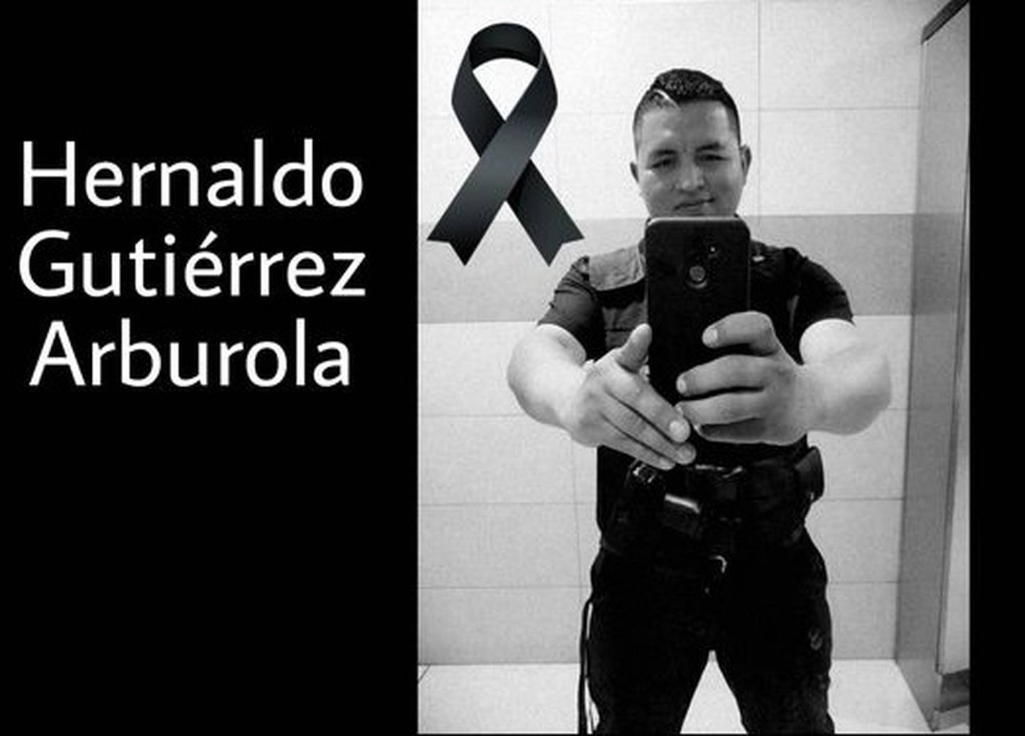 Hernaldo Gutiérrez Arburola, custodio asesinado en intento de asalto a camión remesero en Pococí. Foto cortesía.