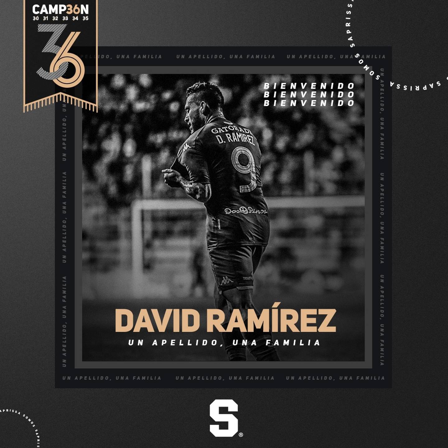 El delantero David Ramírez volverá a Saprissa. Prensa Saprissa.