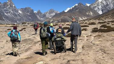 Australiano parapléjico sí llegó al campo base del Everest
