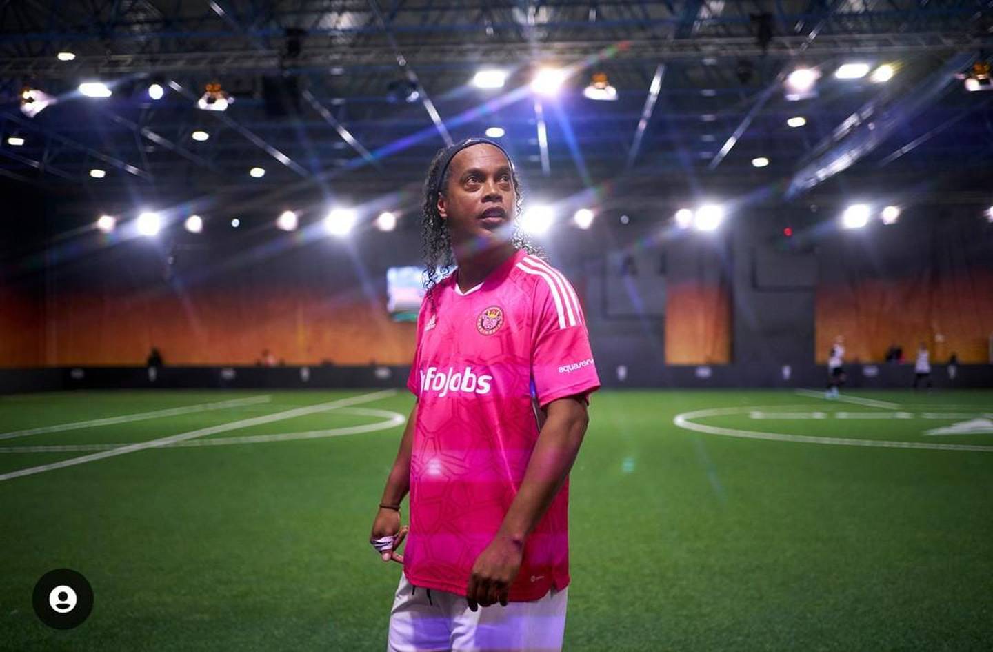 Ronaldinho tuvo una breve participación en la Kings League. Instagram.