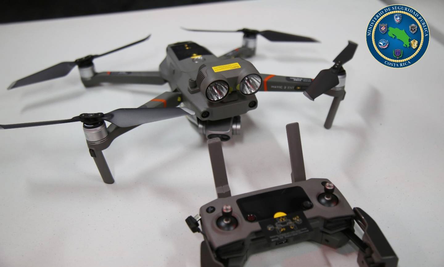Ministerio de Seguridad Pública recibe cuatro drones con visión nocturna y térmica. Foto MSP.