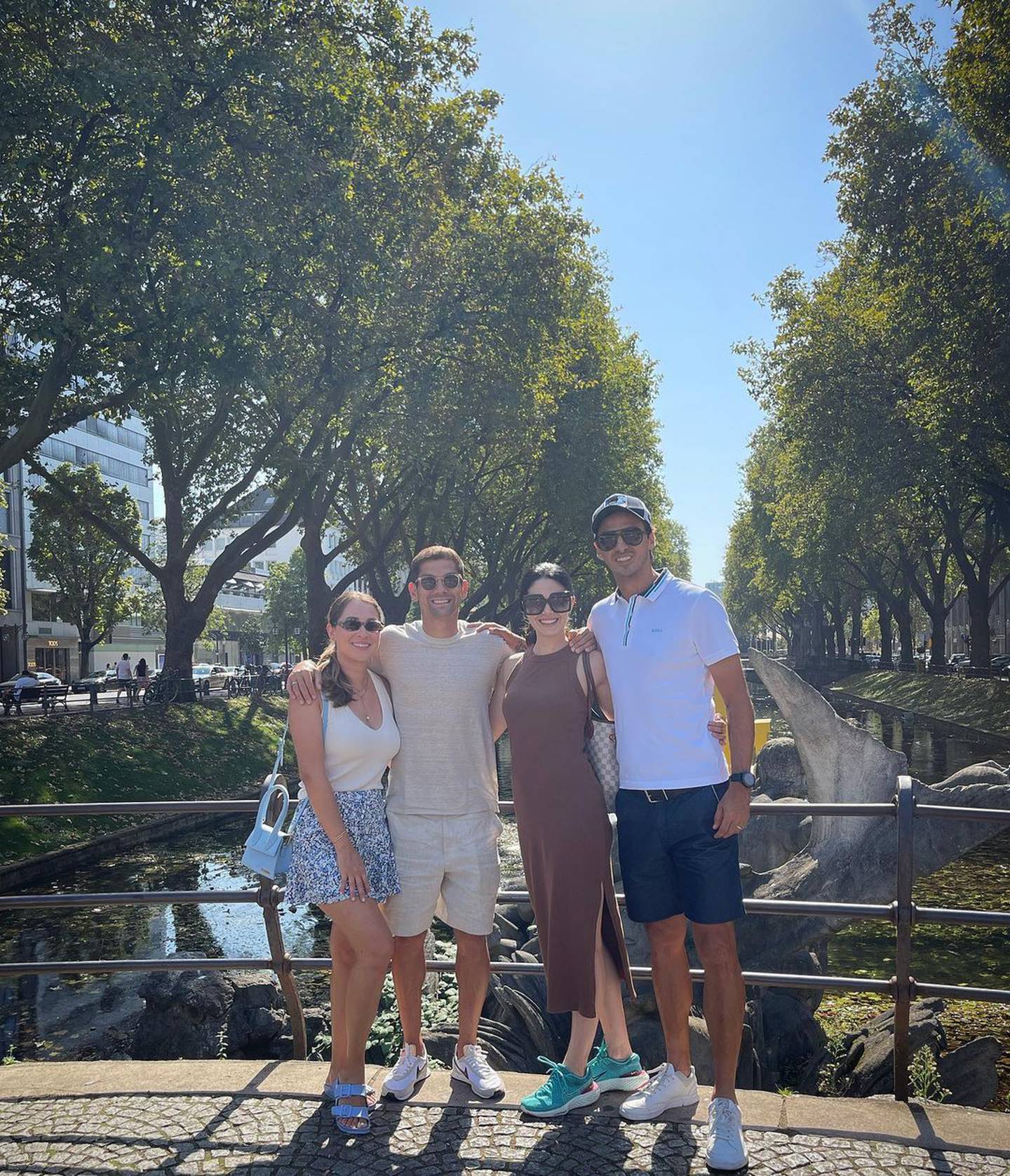 Cristian Gamboa y Melissa Salazar recibieron al Capi Bryan Ruiz y a su esposa Carolina Jaikel en su casa en Alemania.