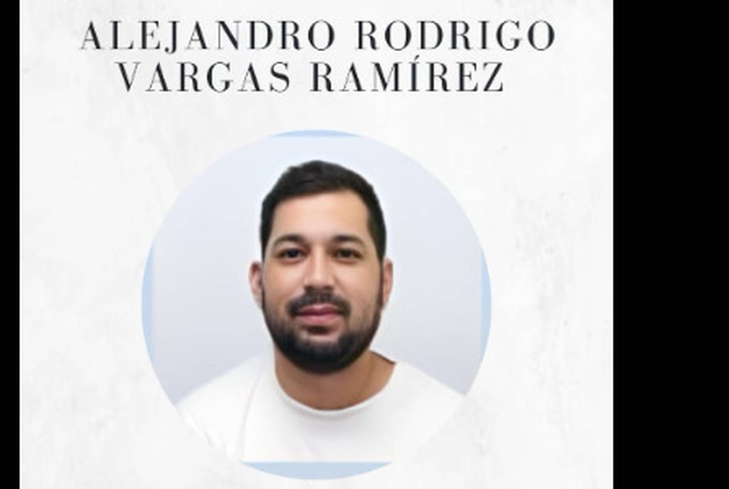El policía asesinado a balazos la noche de este miércoles 8 de mayo en Quepos tenía 35 años. 
El oficial fue identificado como Alejandro Rodrigo Vargas Ramírez quien era padre de una hija de 13 años según el Tribunal Supremo de Elecciones (TSE).