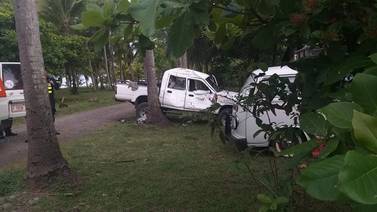 Conductor de carro muere al chocar contra palmera en Parrita