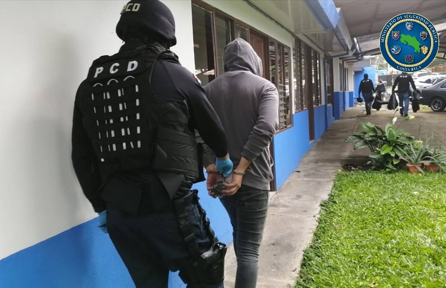 FIscalía y PCD desarticulan banda que movía drogas de Colombia a Costa Rica. Foto MSP.