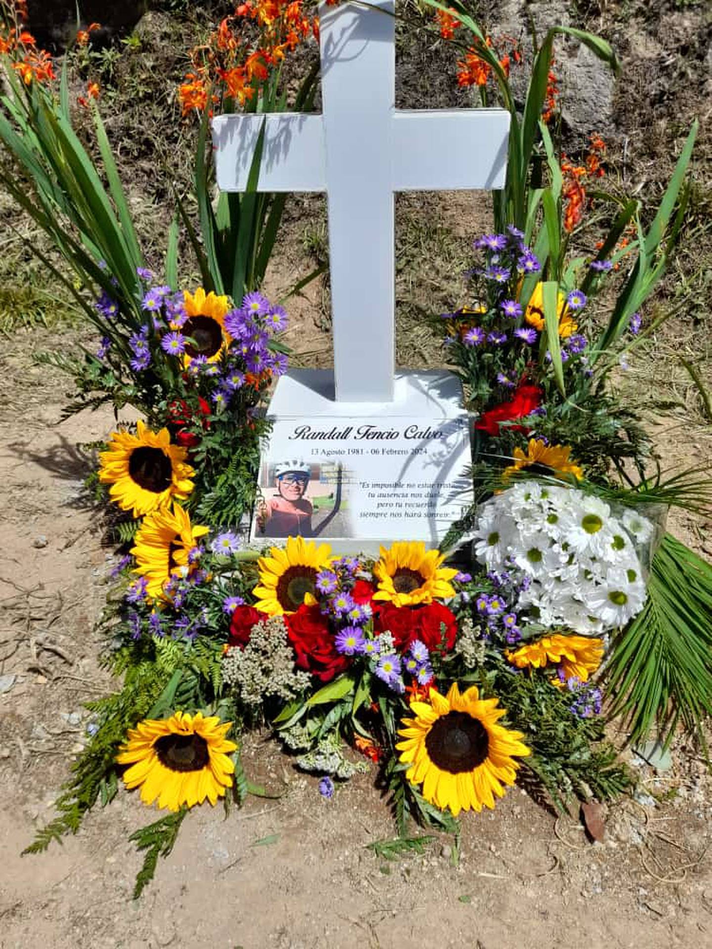Homenaje a Randall Tencio, ciclista atropellado en el cerro de La Muerte. Foto cortesía Víctor Piedra.