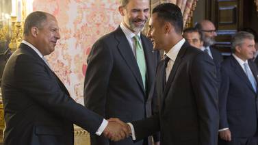 (Video) Keylor Navas almorzó con el rey de España y con Luis Guillermo Solís