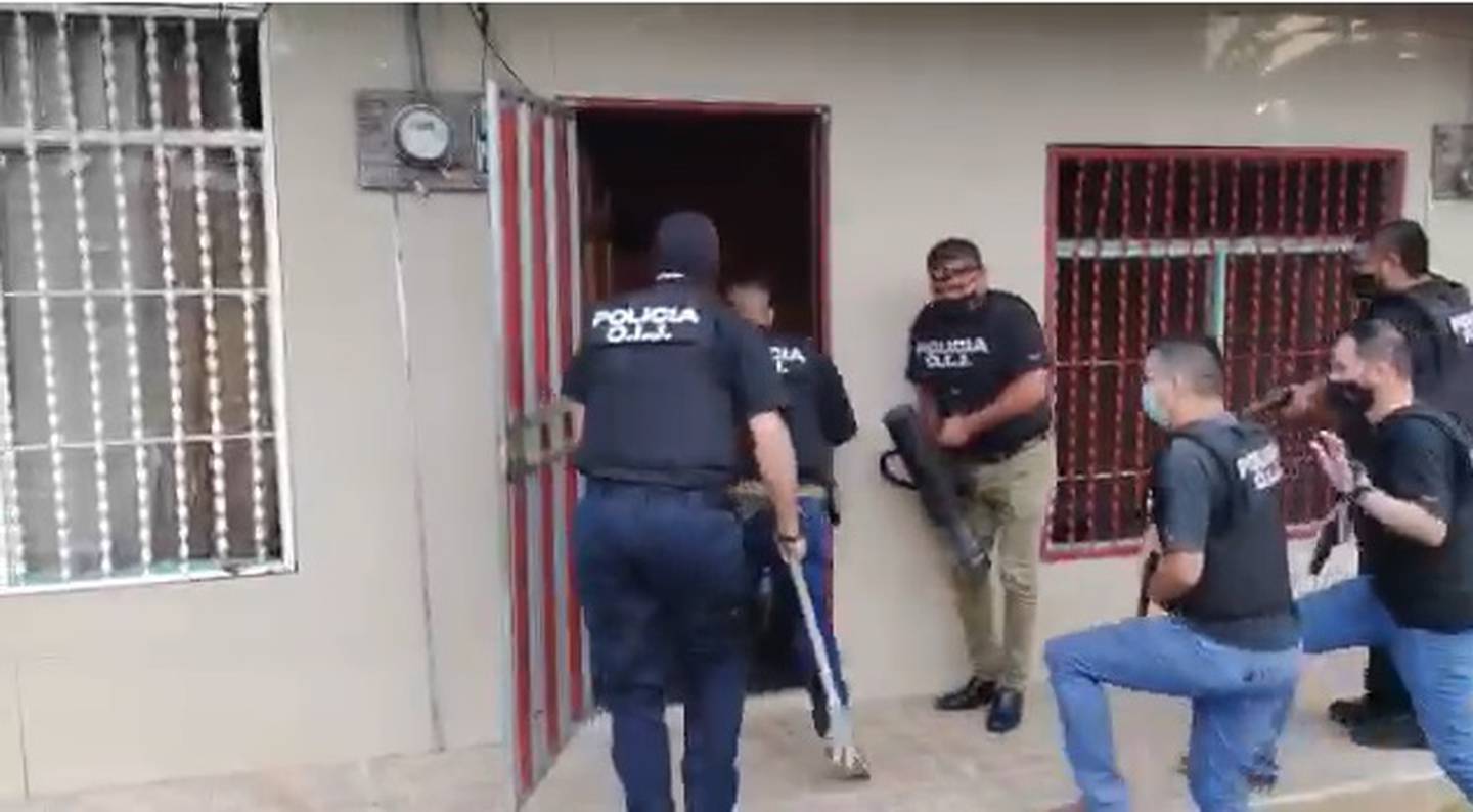 Detenidos por secuestro extorsivo en Siquirres. Captura de video.