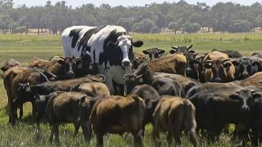 En Australia hay una vaca gigante que pesa 1.400 kilos