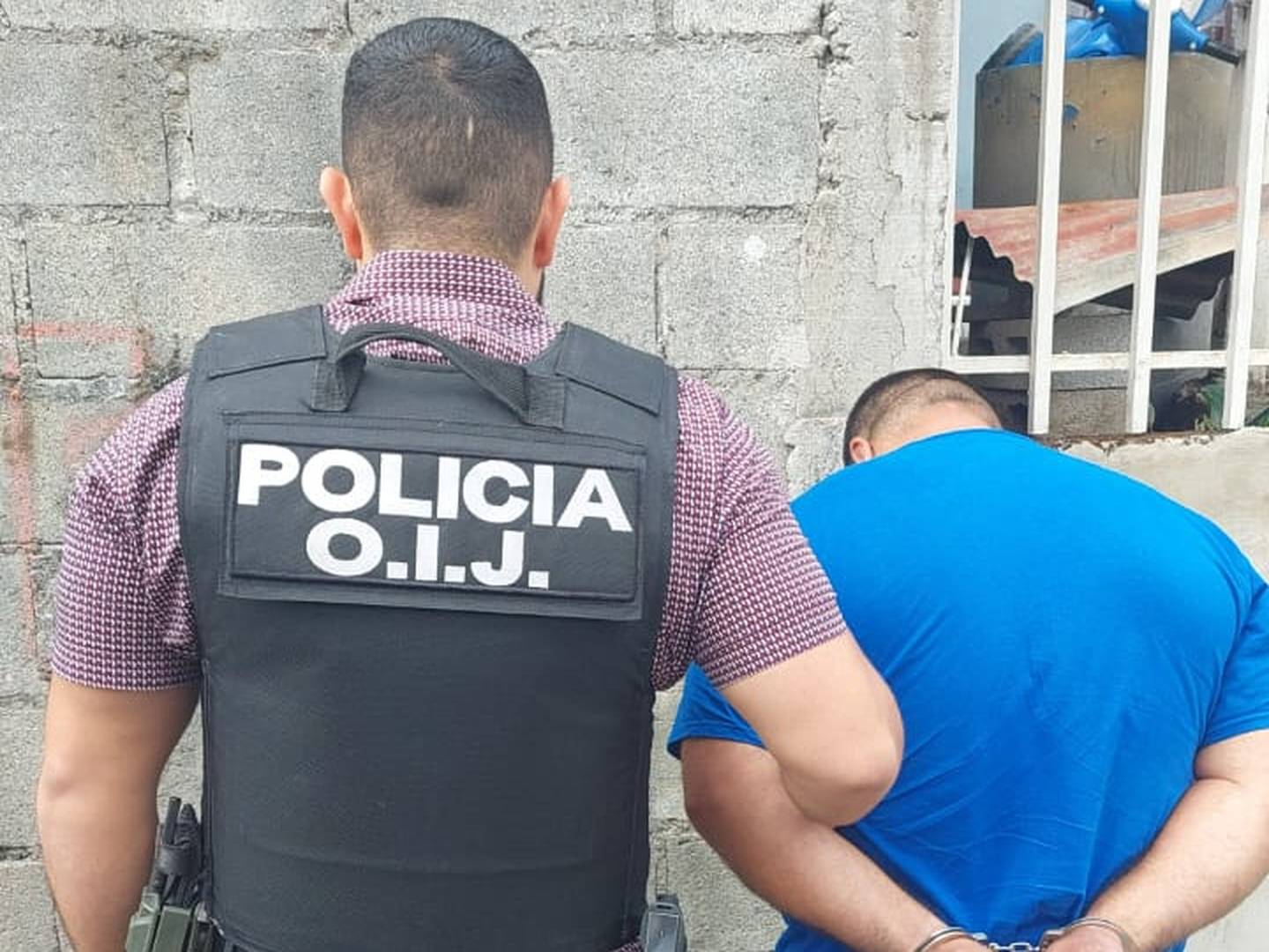 El sospechoso fue detenido en Sabanilla de Montes de Oca. Foto OIJ.