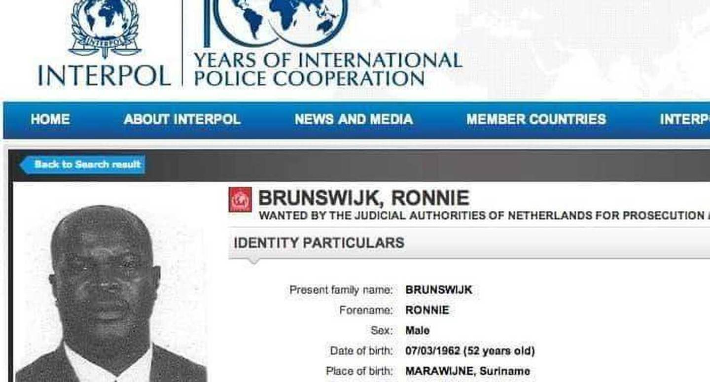 Ronnie Brunswijk, vicepresidente de Surinam. Twitter.