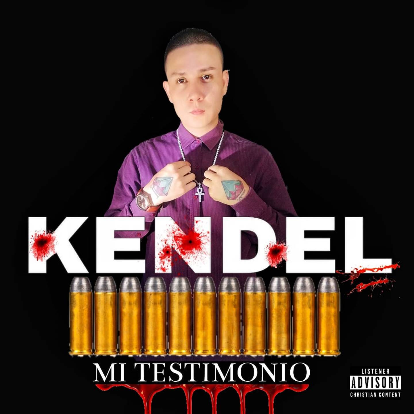 Kenneth Delgado Fernández recibió 11 balazos y vivió para contarla. En la foto se ve su publicidad ahora como cantante, se puso de nombre artístico Kendel