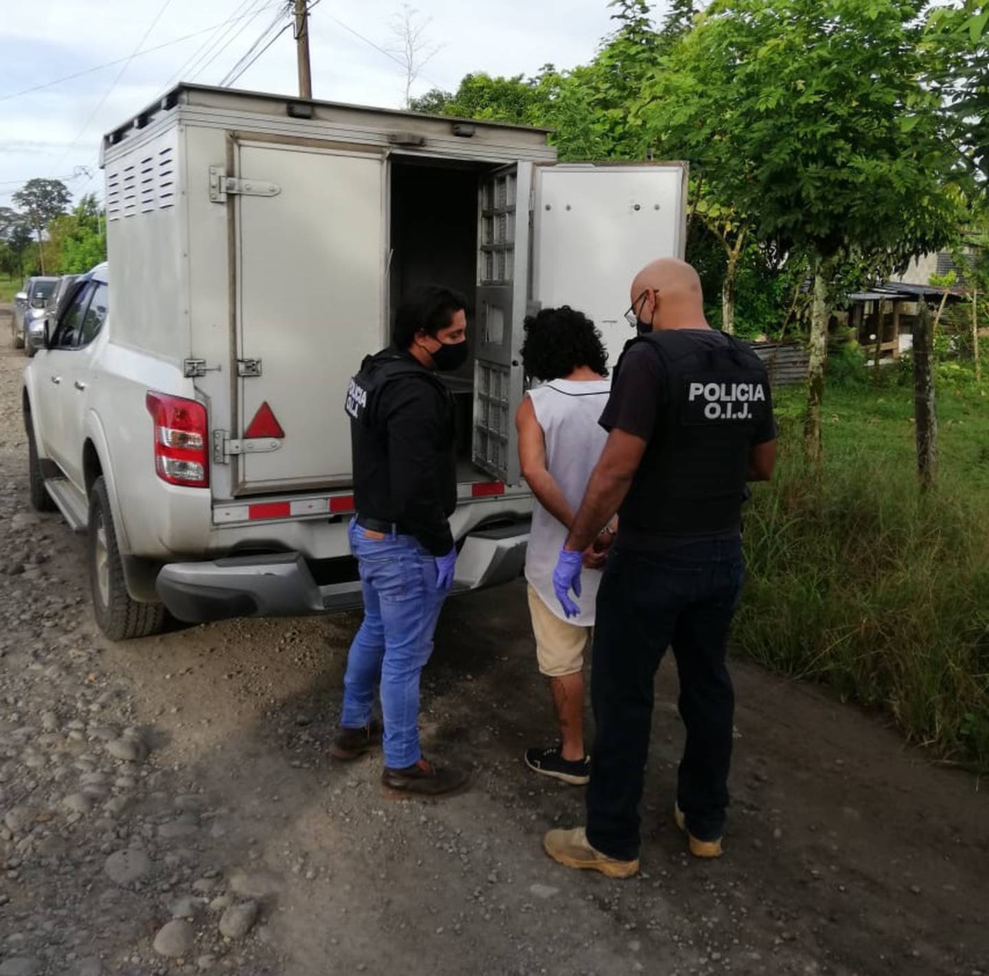 Detienen a hombre sospechoso de participar en doble homicidio en Pococí. Foto OIJ.