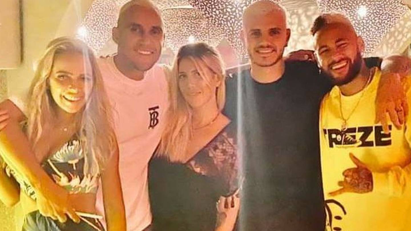 Keylor Navas y Andrea Salas de vacaciones en Ibiza con Mauro Icardi, Wanda Nara y Neymar