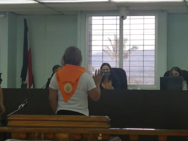 Doña Patricia Zamora, mamá de Luany es la primera en declarar en el juicio. Foto: K. Calderón 