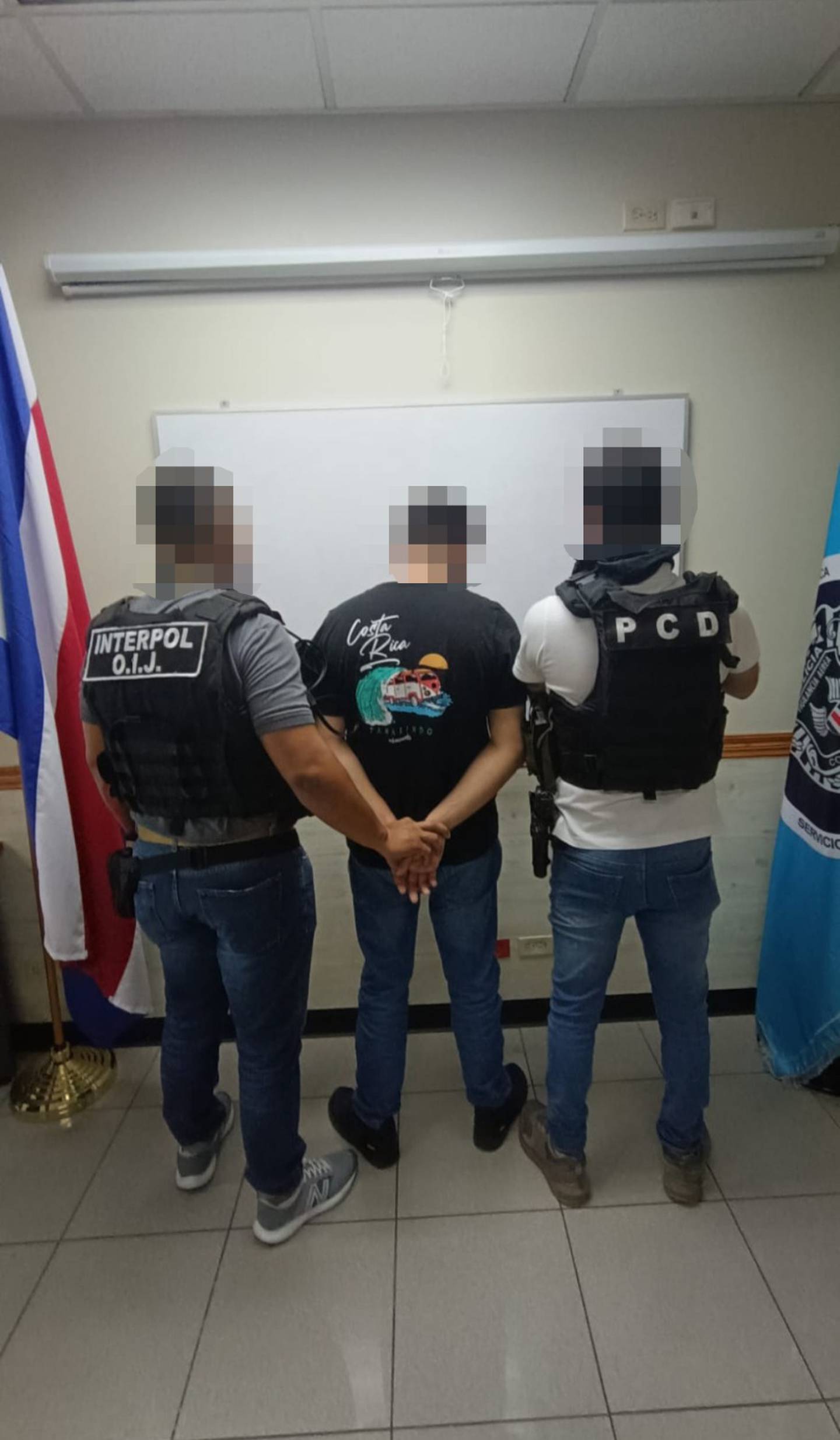 Un mexicano de apellido Clériga es detenido en Costa Rica al ser buscado en USA por venta de fentanilo. Foto: MSP