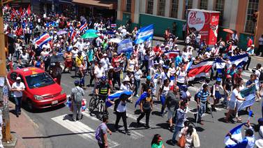 (Video) Ticos y nicaragüenses pidieron justicia y paz para Costa Rica