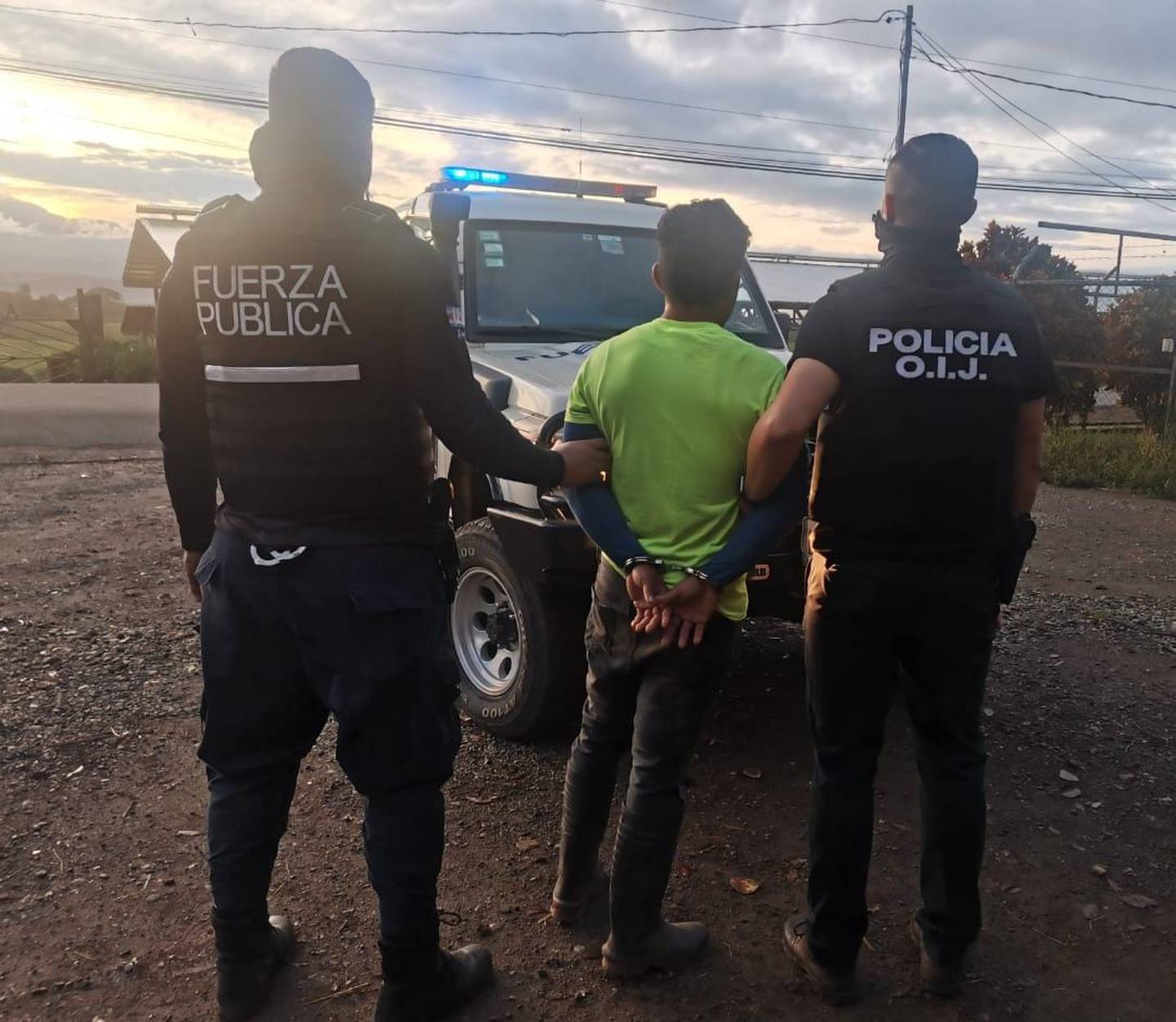 Acuña fue detenido la mañana de este martes en el barrio Pavones. Foto OIJ.