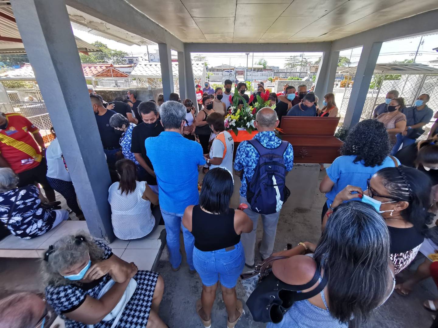 Funerales de Javier Astúa, exjugador de Alajuelense y el Municipal Puntarenas. Cortesía Puntarenas Positivo.
