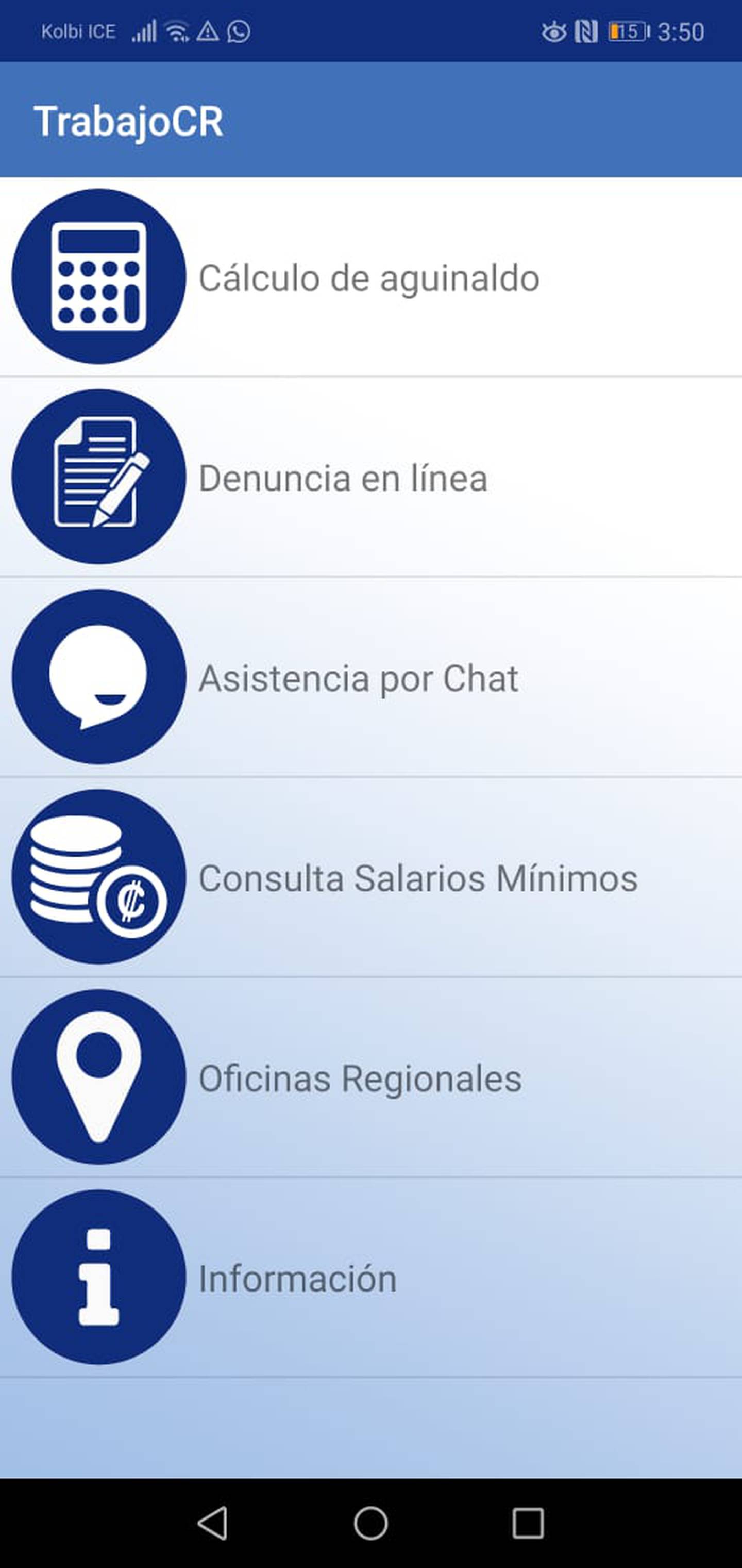 TrabajoCR es la aplicación para celulares del ministerio de Trabajo para que usted se informe sobre sus derechos en materia laboral.