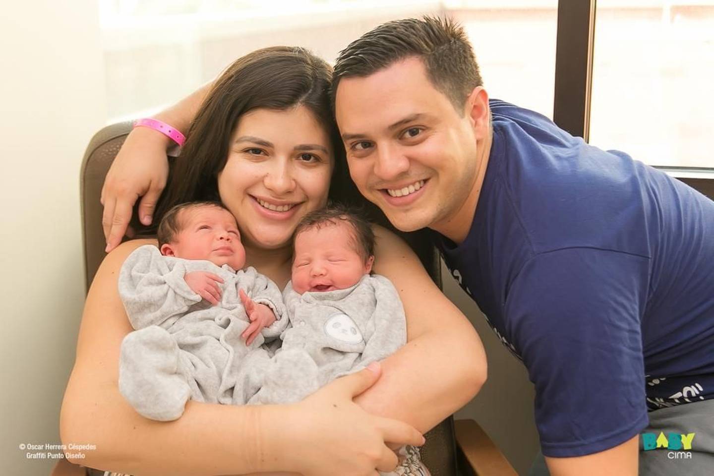 Luis Diego Lucar disfrutó de una licencia de paternidad de 3 semanas con el nacimiento de sus gemelitas. Cortesía.
