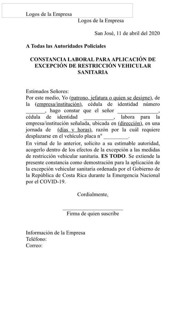 Esto es lo que debe decir la carta para que no le hagan parte por restricción - La Teja