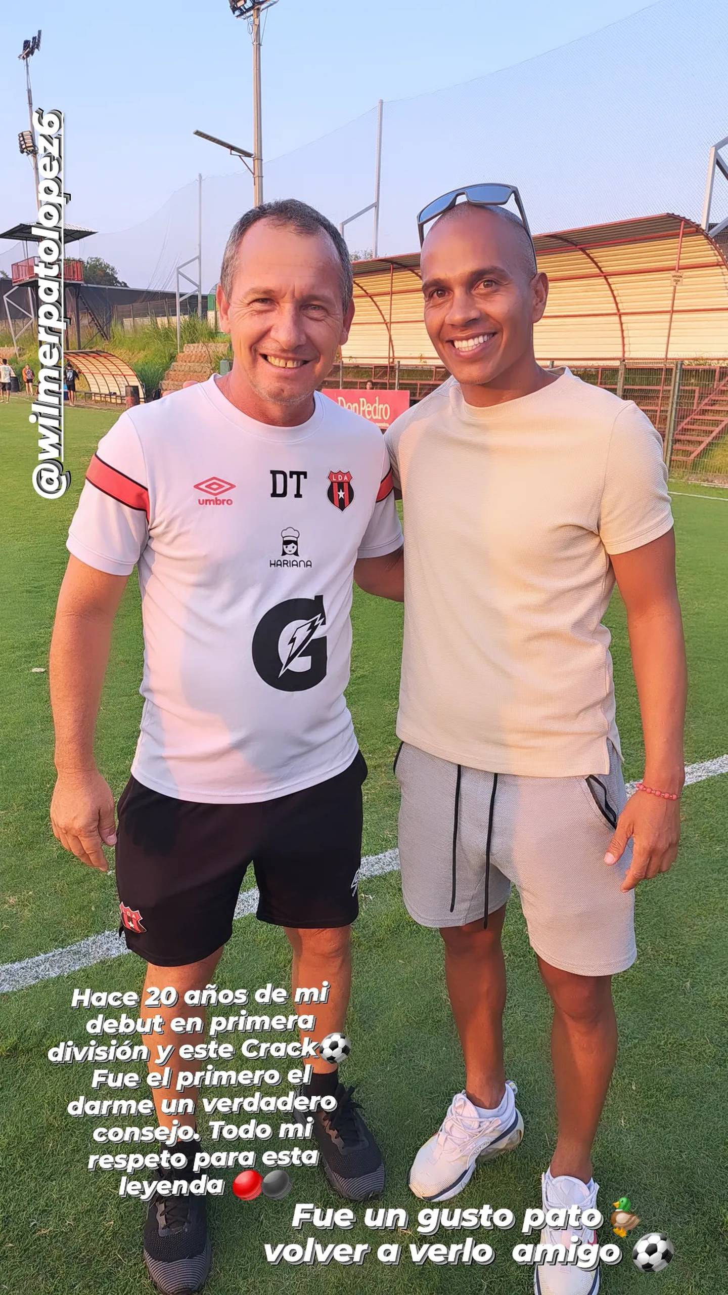 Johan Condega rajó del consejo que le dio Wilmer López en su debut en primera división. Foto: Instagram.